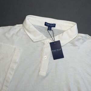 NEW Peter Millar Journeyman Polo Shirt Mens XXL Crown Crafted White Short Sleeve